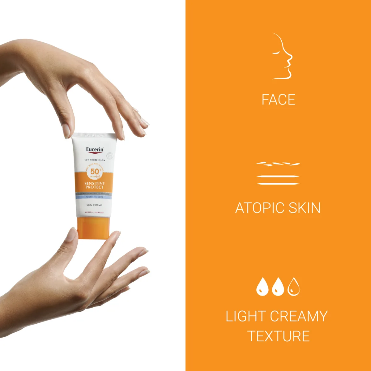 Eucerin Sensitive Protect Face Sun Cream SPF50+ 50ml - Image 3