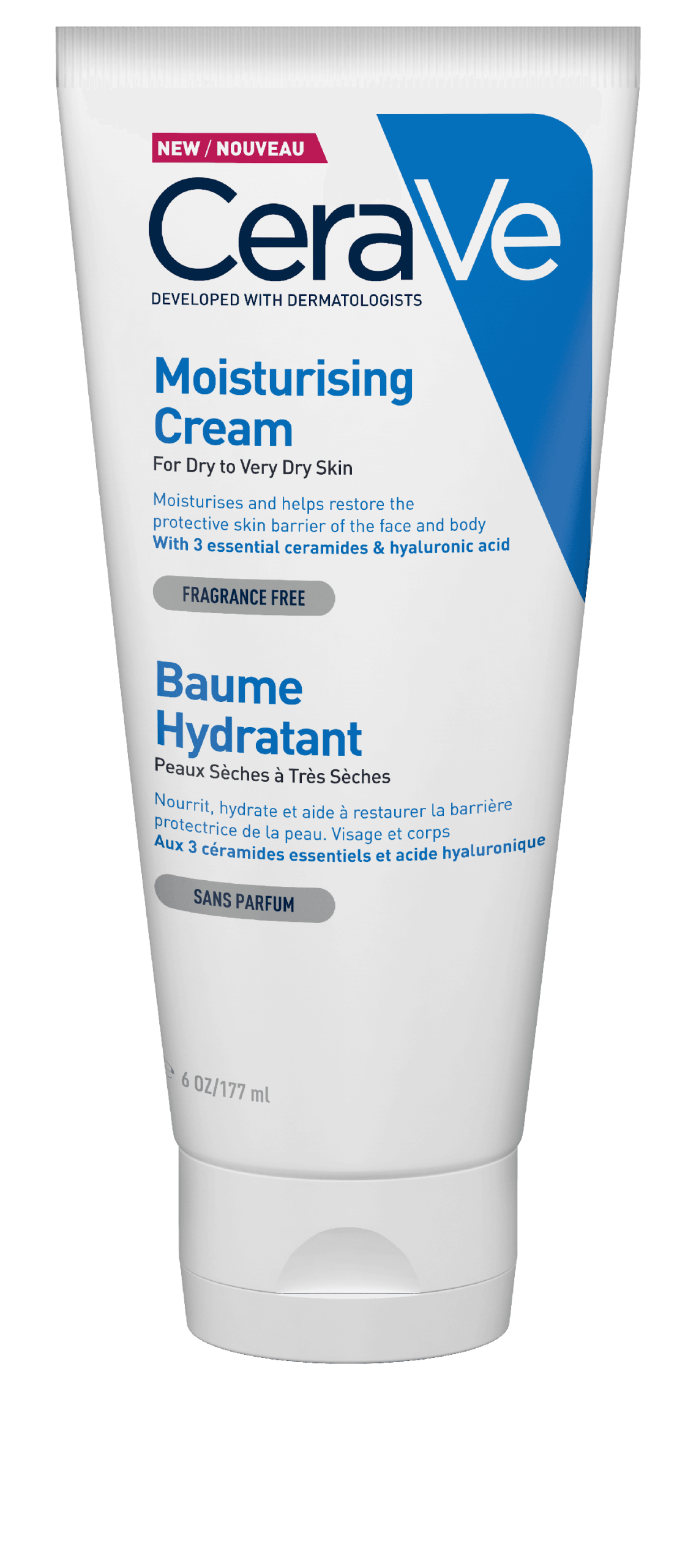 3337875598996_CeraVe-Global_MoisturizingCream_6oz-Tube_GP1_FRONT CeraVe Moisturising Cream 177ml - Image 1
