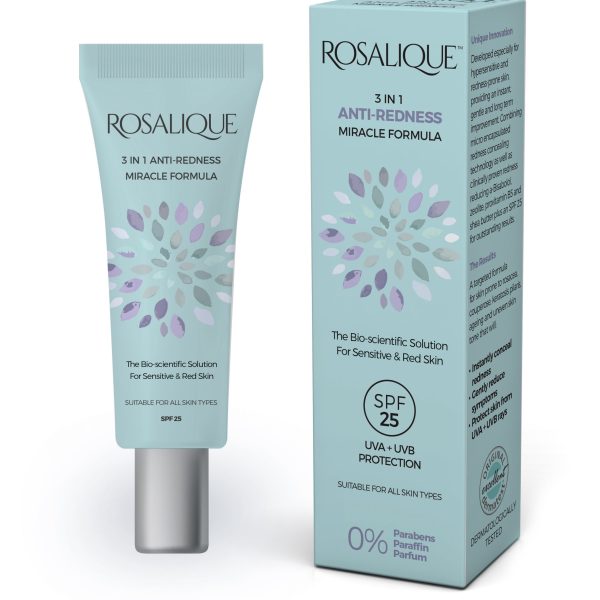 Rosalique 3 in 1 Anti-Redness Miracle Formula SPF 50 available online or in-stiore - www.vitaltone.co.uk