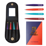 Wolf & Griffin Professional Tweezer Set Featuring Case with Mirror