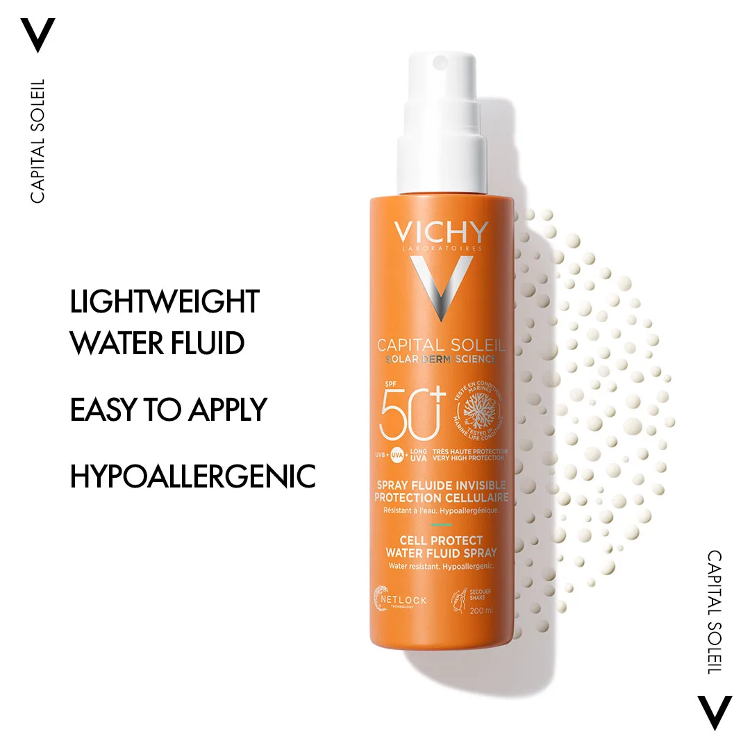 Vichy Capital Soleil Cell Protect Invisible UV Sun Protection Spray SPF50+ 200ml - Image 3