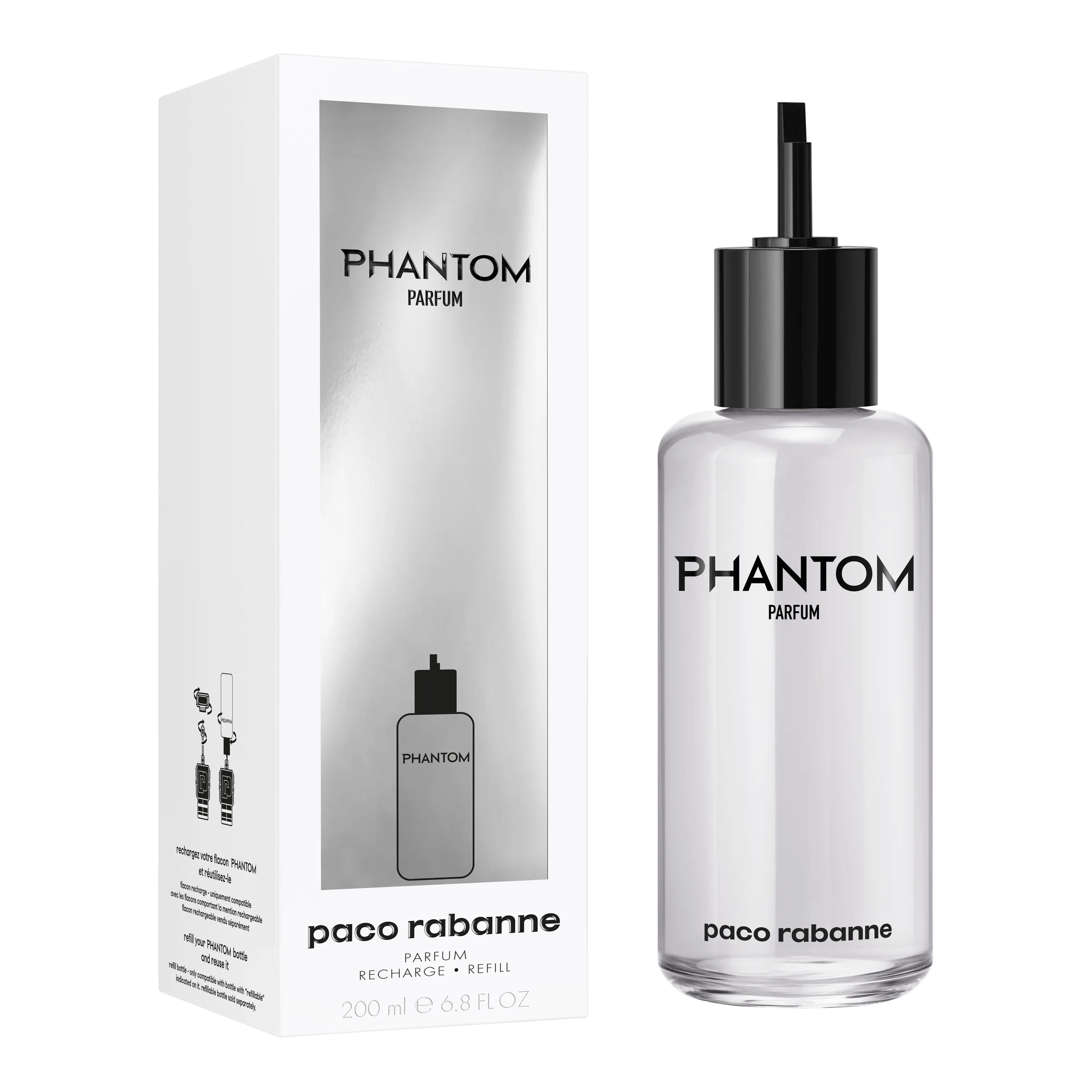 3349668614615_2 Rabanne Phantom Parfum Refill Bottle 200ml - Image 1