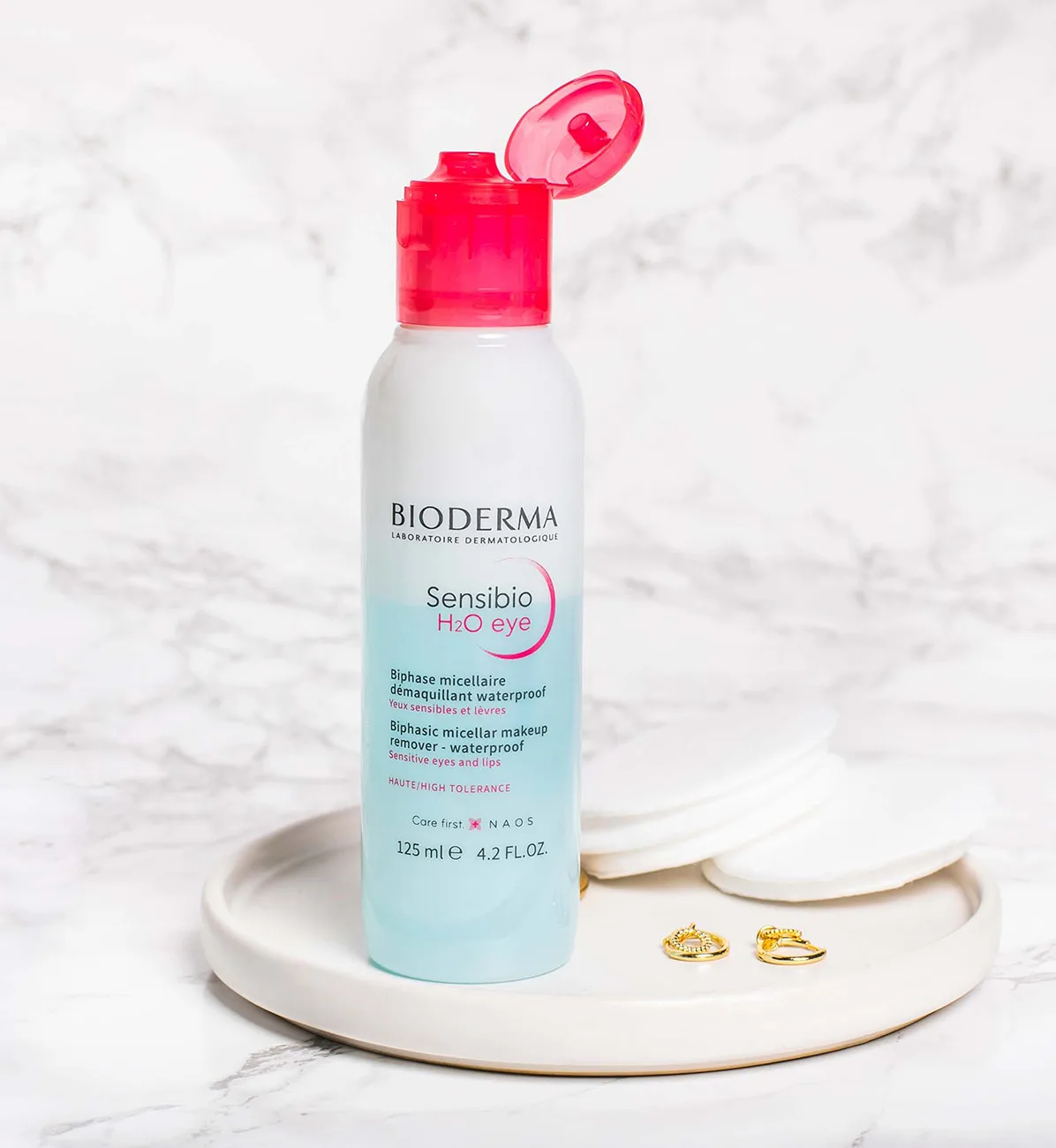 Bioderma Sensibio H2O  micellar water Eye waterproof makeup remover 125ML - Image 2