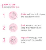 Bioderma Sensibio H2O  micellar water Eye waterproof makeup remover 125ML - Image 6