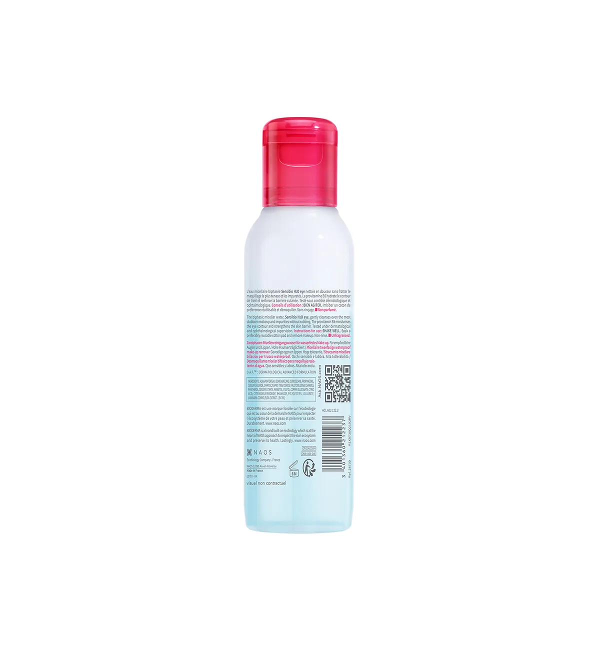 Bioderma Sensibio H2O  micellar water Eye waterproof makeup remover 125ML - Image 5