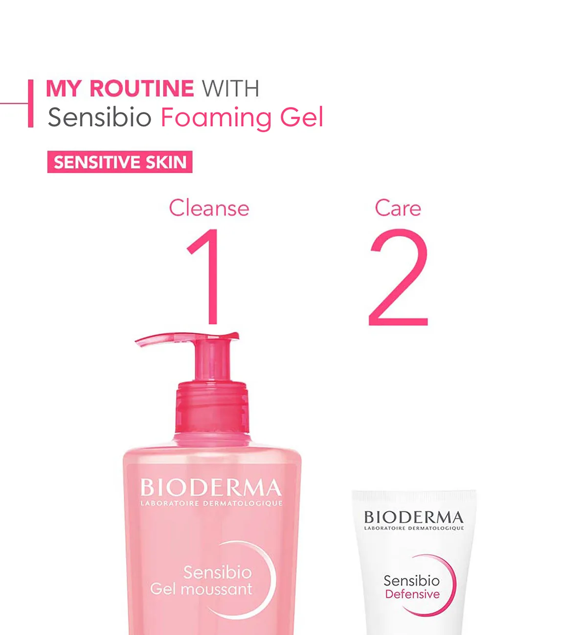 Bioderma Sensibio Foaming Gel face wash for sensitive skin 200ML - Image 4