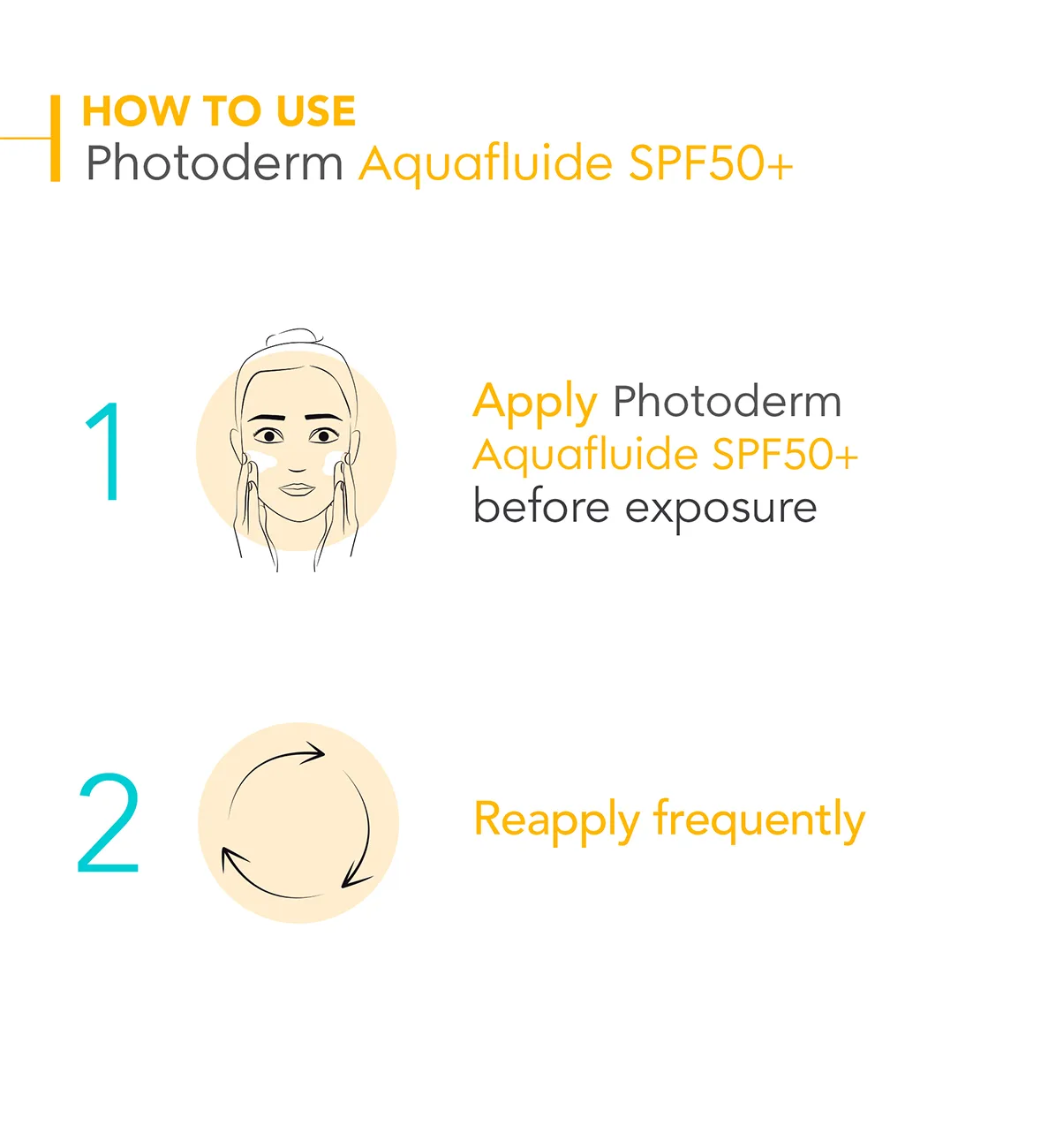 Bioderma Photoderm Aquafluide SPF50+ Face Sunscreen for Sensitive Skin 40ML - Image 2