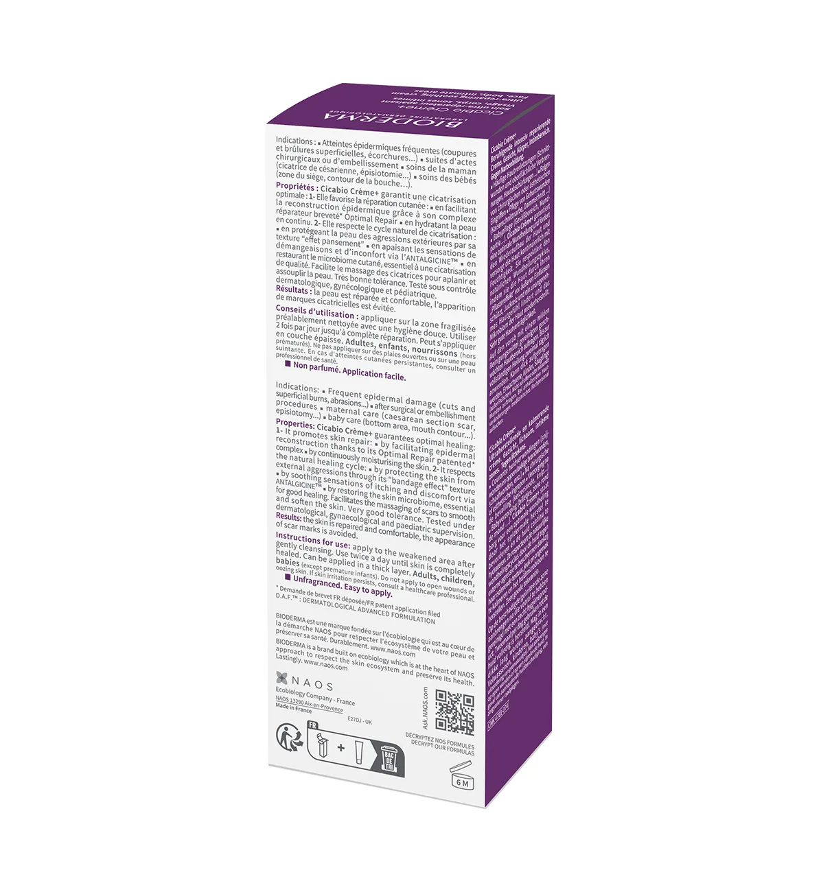 Bioderma Cicabio Cream, Soothing, Skin Healing Cream 40ML - Image 3