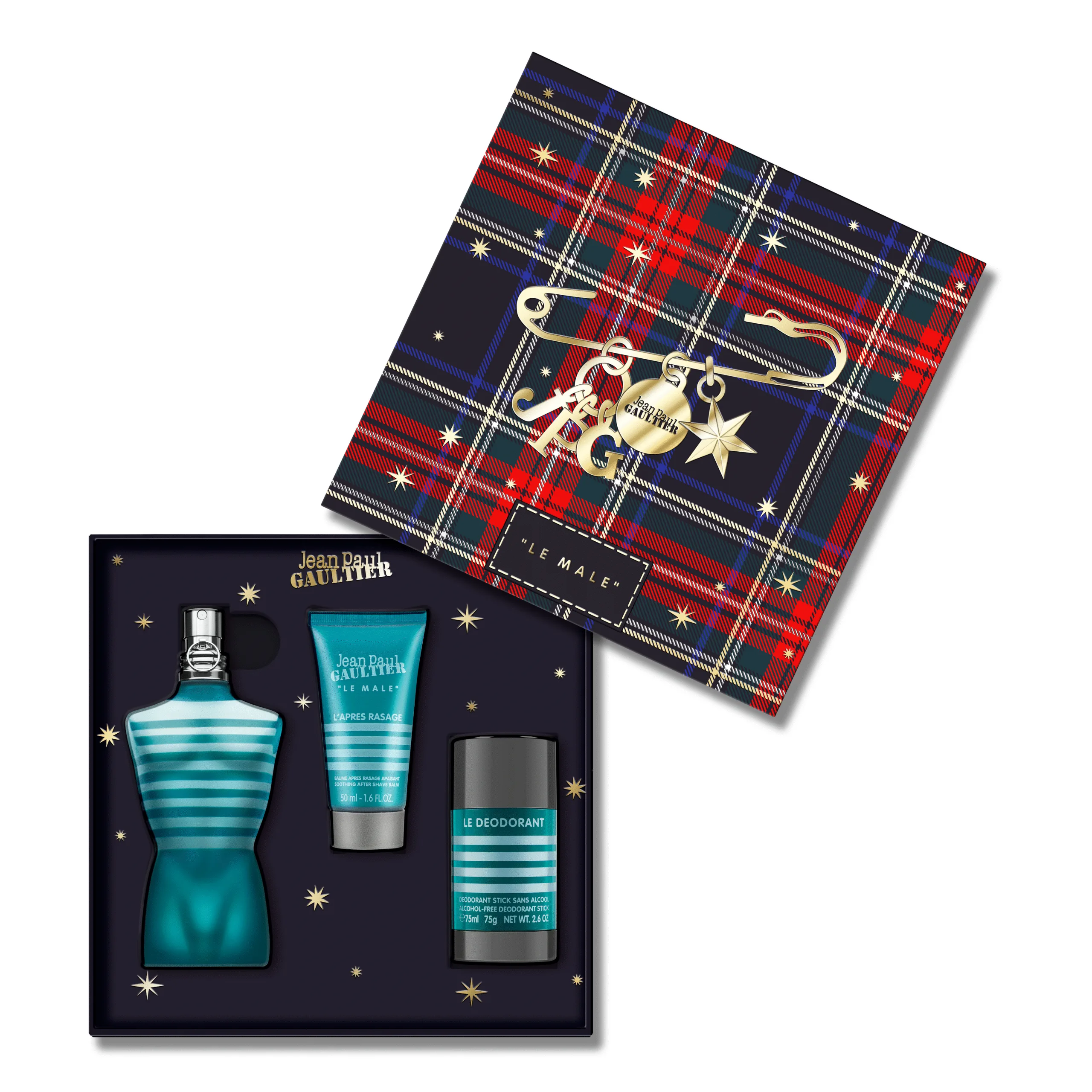 65225139_JPG_XMAS25_LM-EDT_OUVERT (1) Jean Paul Gaultier Le Male Eau de Toilette Gift Set 125ml - Image 1
