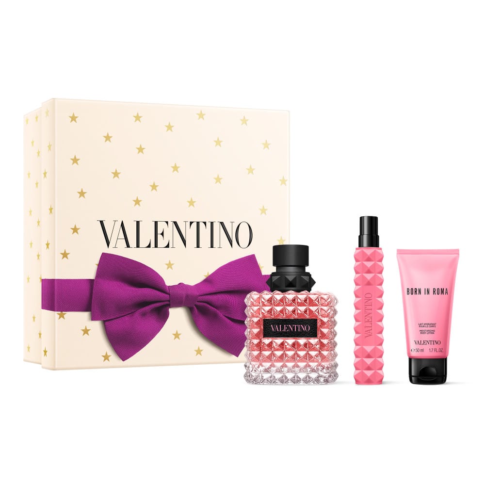 3614274680133 Valentino Born in Roma Donna Eau de Parfum 100ml + 10ml + Body Lotion Fragrance Gift Set - Image 1