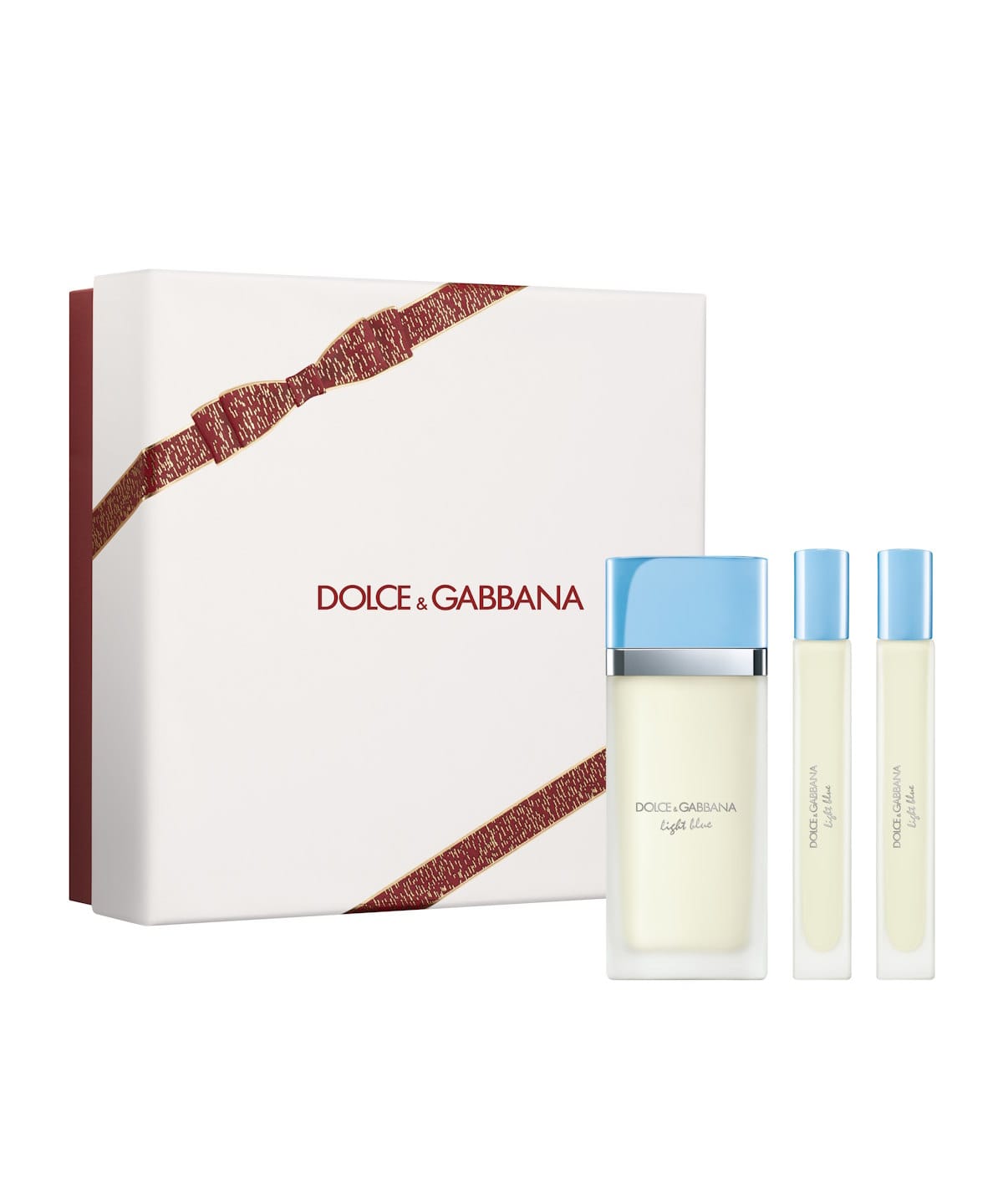 8056669922230_1 Dolce & Gabbana Light Blue Eau De Toilette Mini Trio Gift Set - Image 1