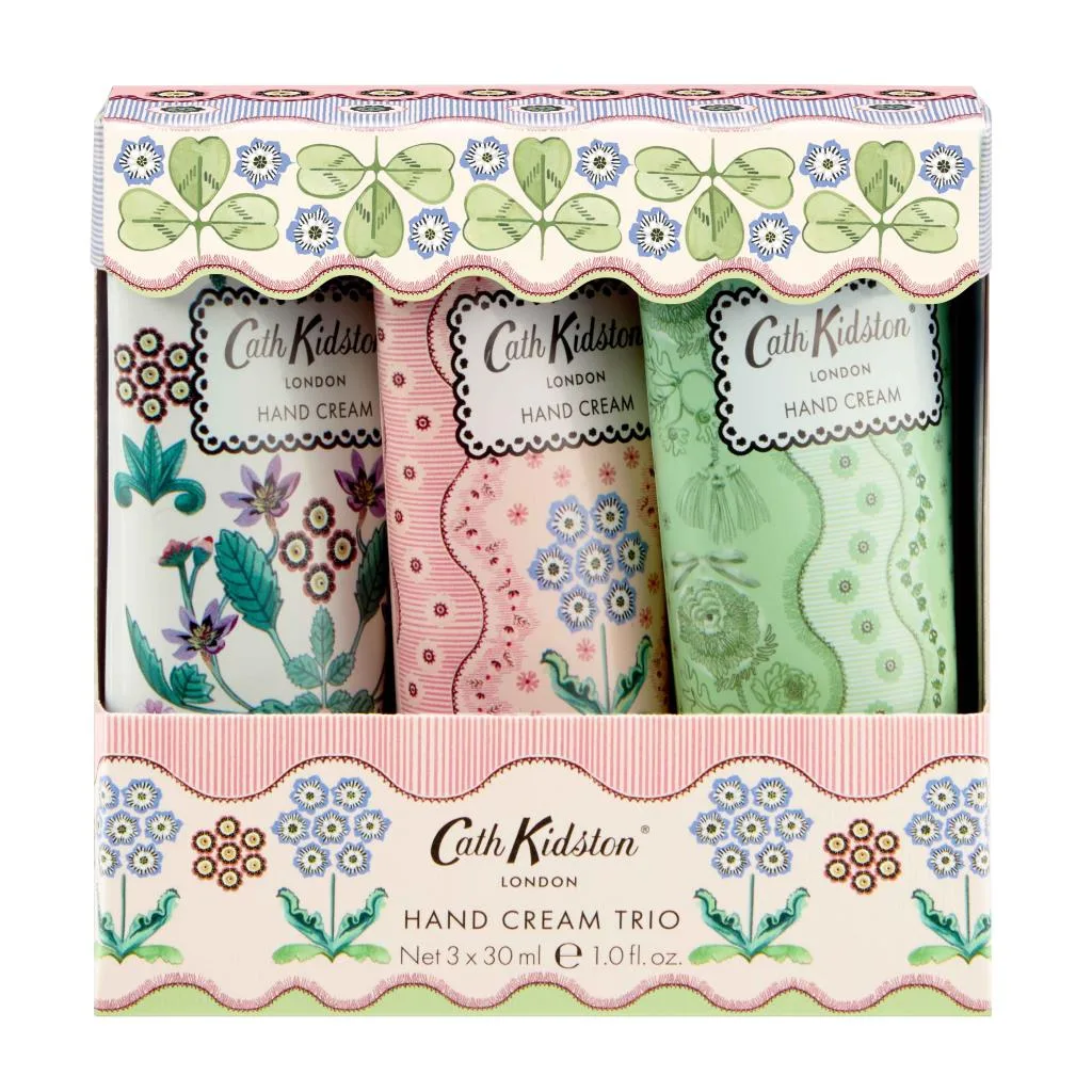 FG1726 Cath Kidston Woven Flowers Hand Cream Trio (3 x 30ml) - Image 1